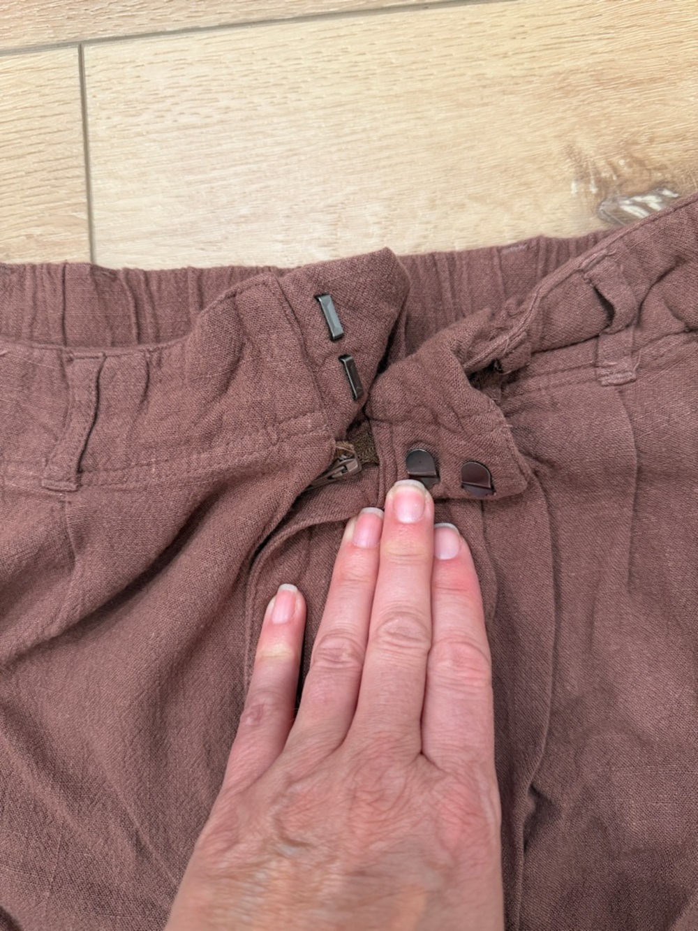 Z Supply Mauve Wide-Leg Crop Pants - Picture 4 of 8
